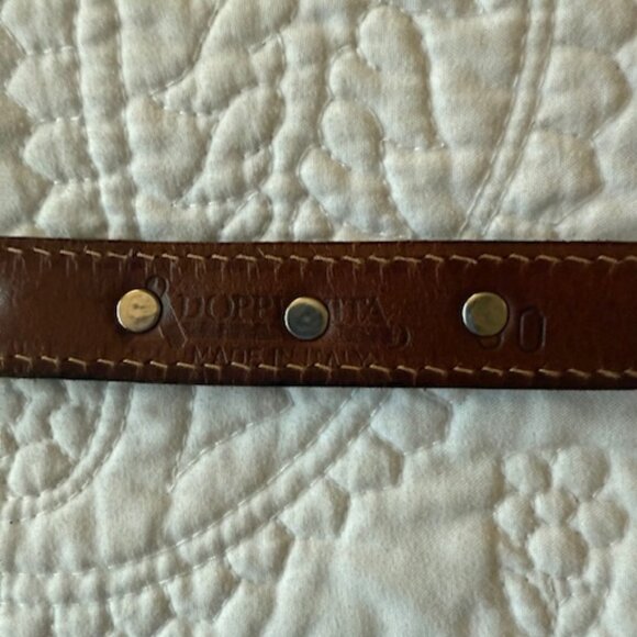 Vintage Doppia Vita Brown Leather Belt - Picture 3 of 5